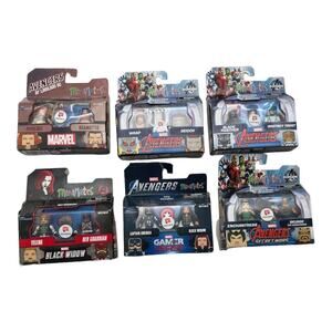 Marvel Mini Mates Avengers Gamer Verse & Black Widow Characters Sets Lot Of 6